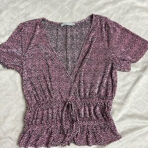 Pink Patterned Women's Top